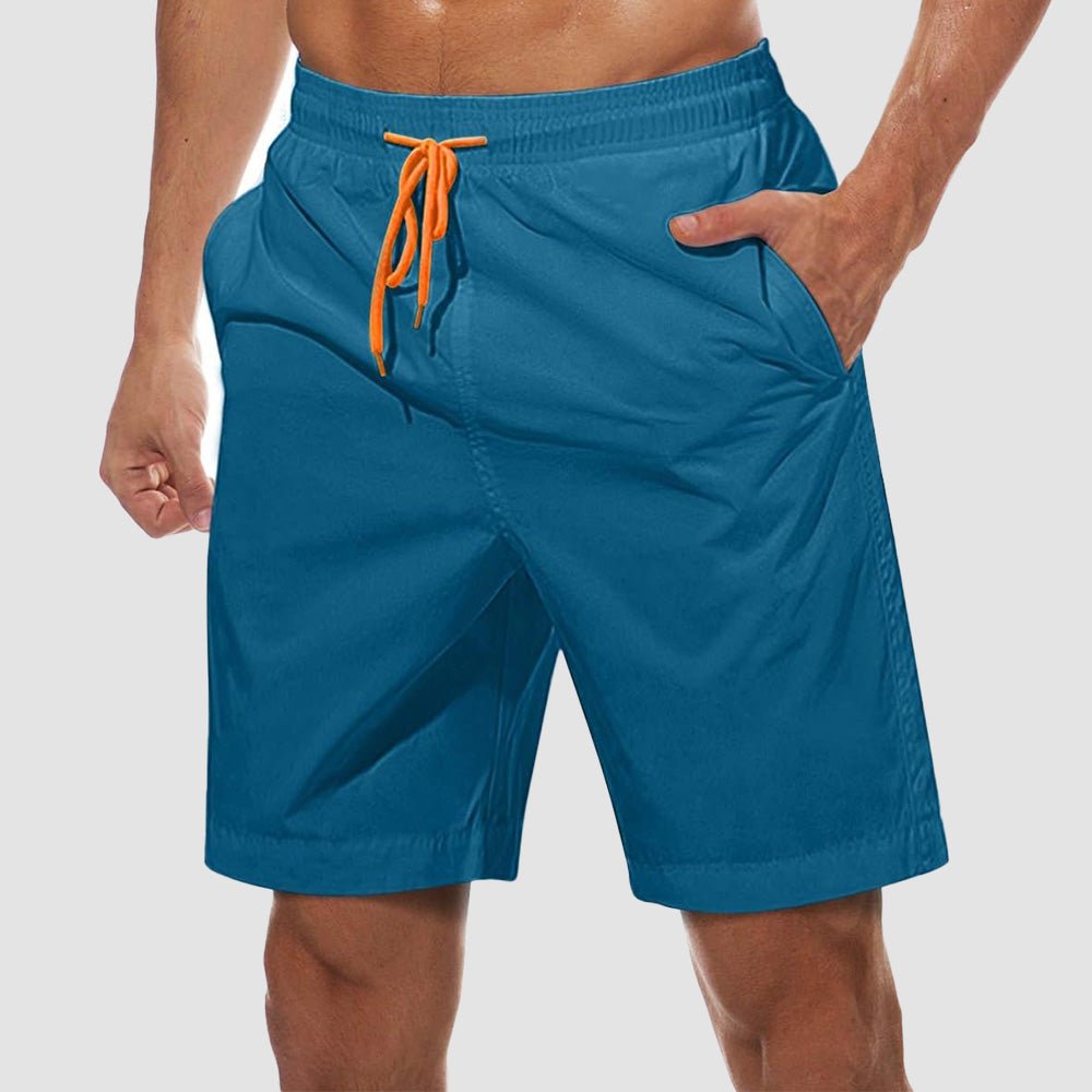 blue4 Men's Quick Dry Swim Trunks - Mesh Lining, Multi - Pocket Shorts - MAGCOMSEN