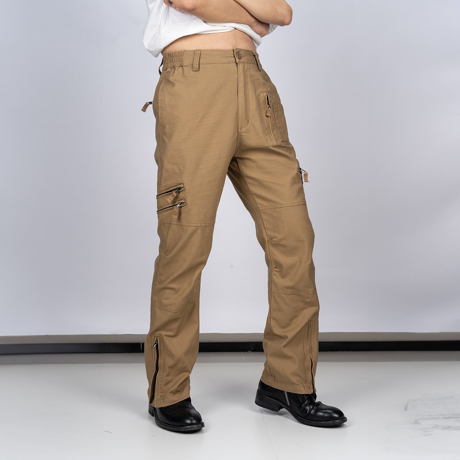 Men's Tactical Cargo Pants with 9 Pockets for Hiking - MAGCOMSEN Color_Dark Khaki