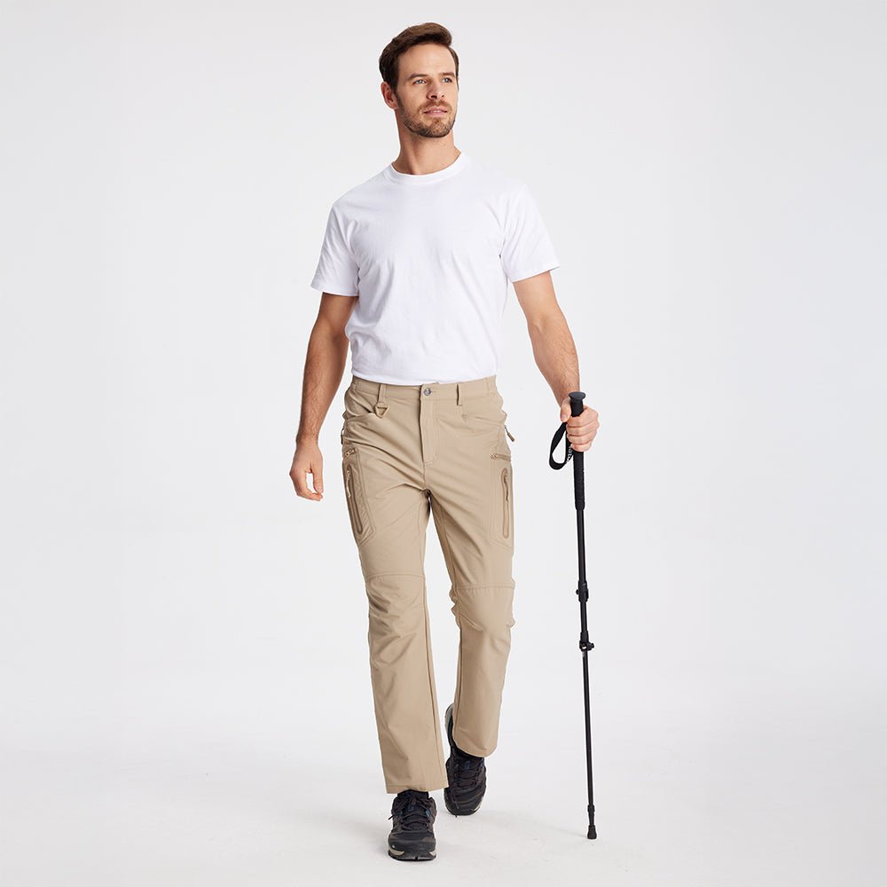 Khaki Men's Tactical Pants Water Repellent Ripstop Cargo Pants - MAGCOMSEN