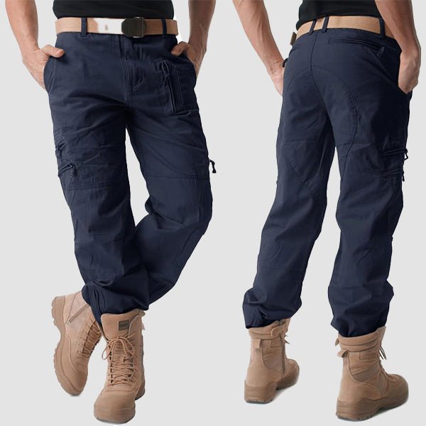Men's Tactical Cargo Pants with 9 Pockets for Hiking - MAGCOMSEN Color_Navy