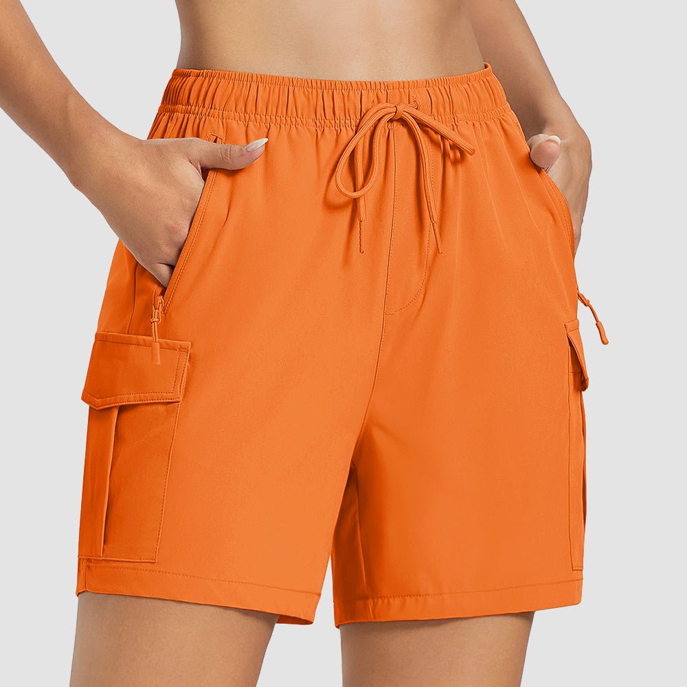 Women's 5 Inch Hiking Cargo Shorts - UPF 50+ Quick Dry Travel & Golf Shorts Dark Grey by MAGCOMSEN