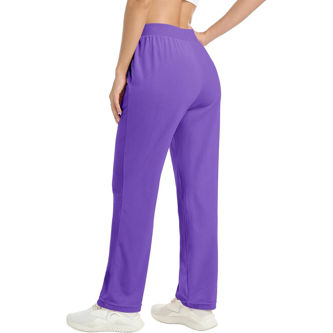 Light Purple Women's Fleece Jogger Pants - Comfy Lounge & Yoga Sweatpants - MAGCOMSEN