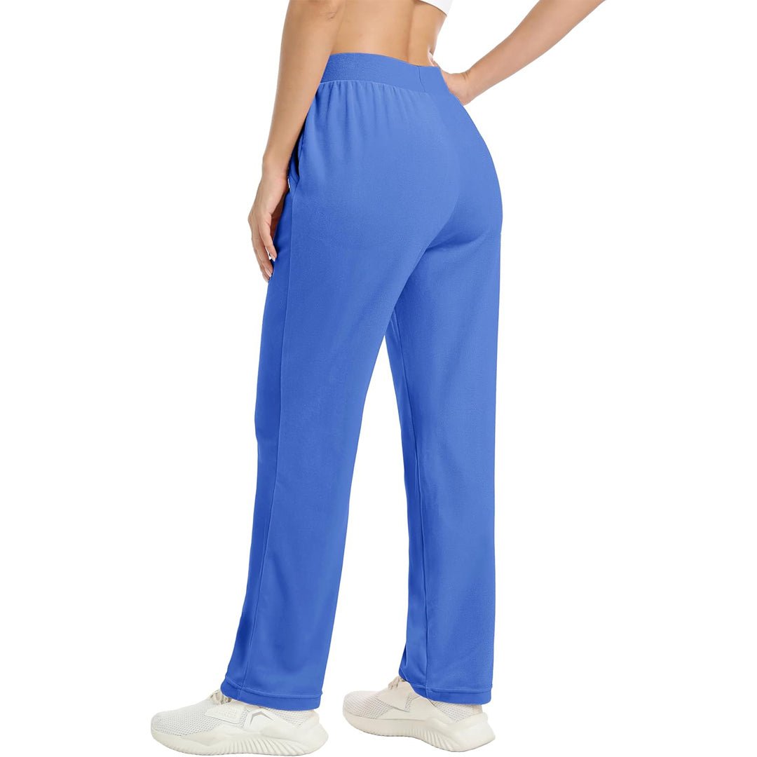 Sea Blue Women's Fleece Jogger Pants - Comfy Lounge & Yoga Sweatpants - MAGCOMSEN