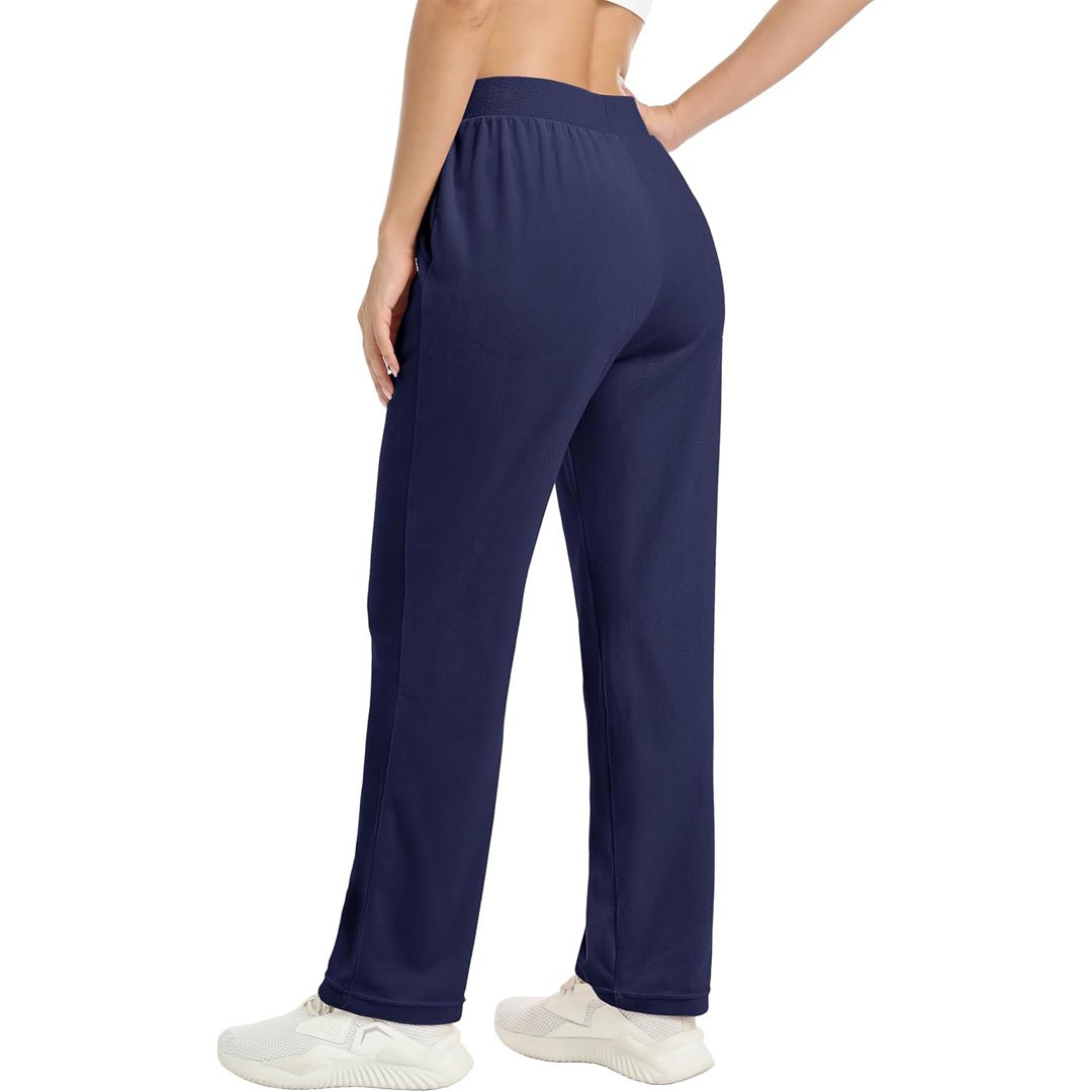 Navy Women's Fleece Jogger Pants - Comfy Lounge & Yoga Sweatpants - MAGCOMSEN