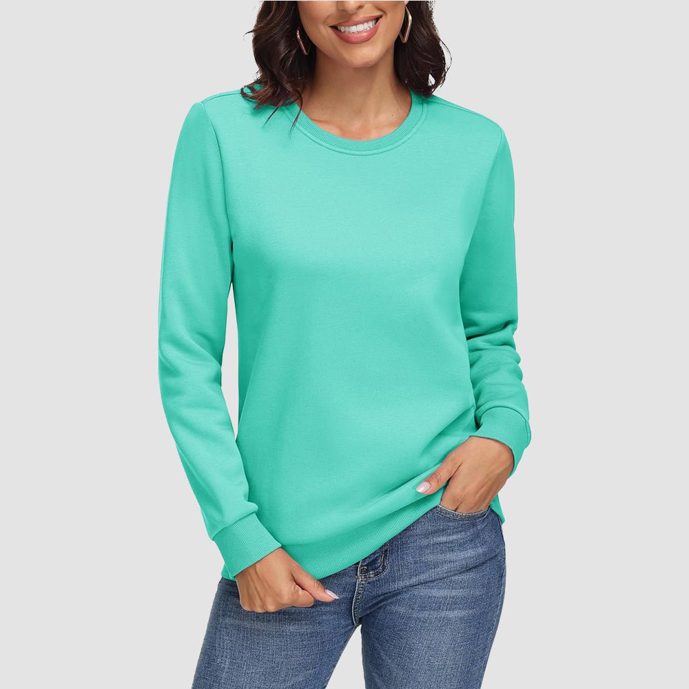 Mint Women's Fleece Sweatshirt - Crewneck & Long Sleeve - MAGCOMSEN