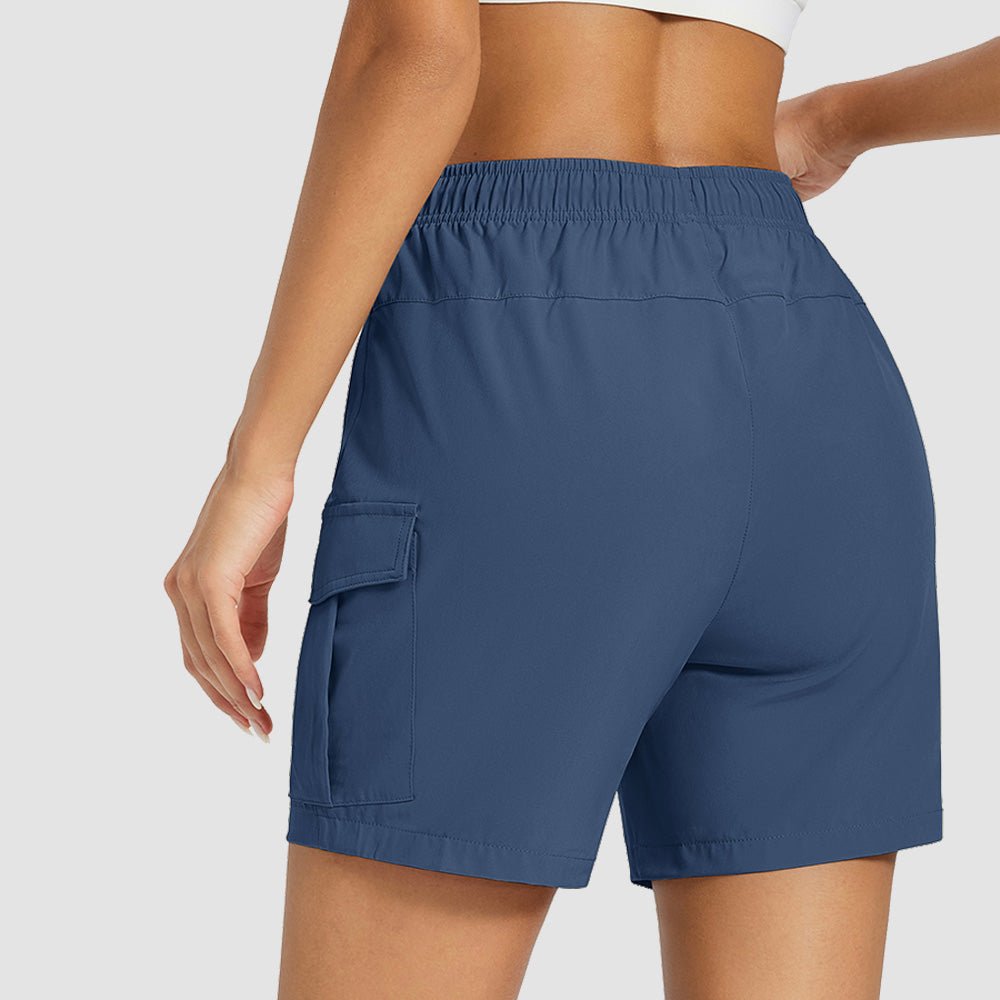 Bluegrey Women's Hiking Cargo Shorts UPF 50+ Quick Dry Golf Shorts with Zipper Pockets - MAGCOMSEN