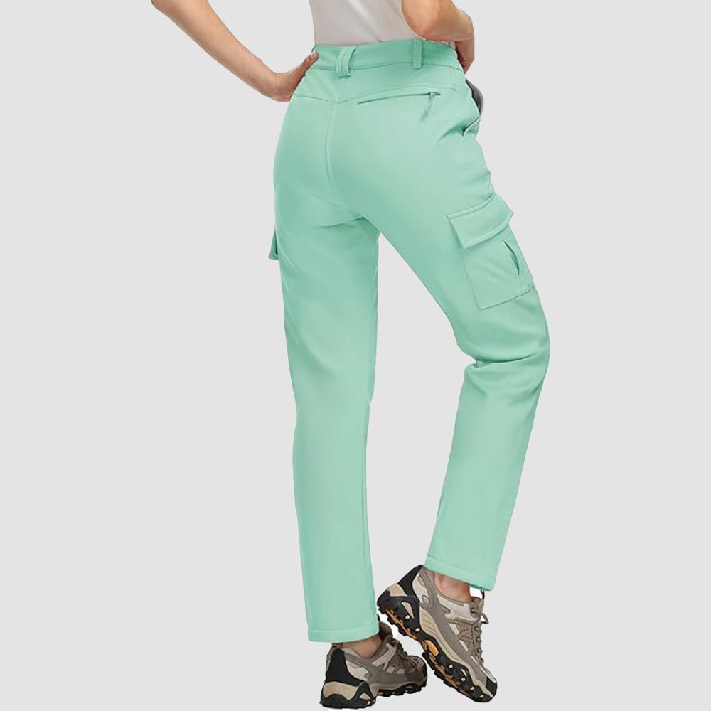 Lake Blue Women's Hiking Pants - Fleece - Lined & Water - Resistant - MAGCOMSEN