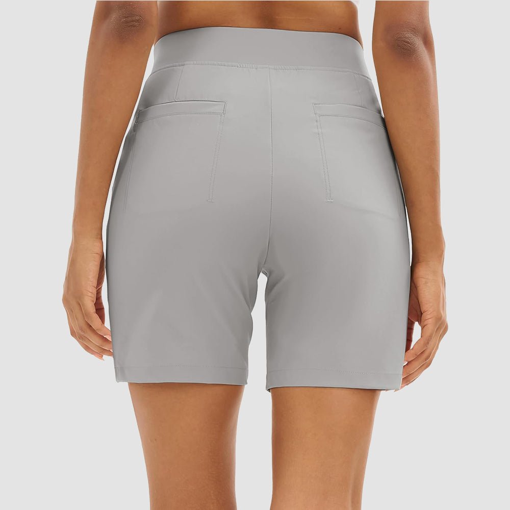 Women's Lightweight Athletic Hiking Shorts Light Gray by MAGCOMSEN #Color_Light Gray