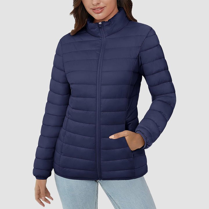 Women's Lightweight Quilted Puffer Jacket Full Zip Winter Coat - MAGCOMSEN