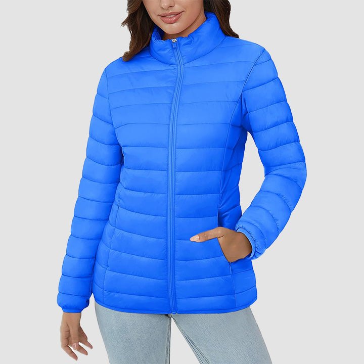 Women's Lightweight Quilted Puffer Jacket Full Zip Winter Coat - MAGCOMSEN