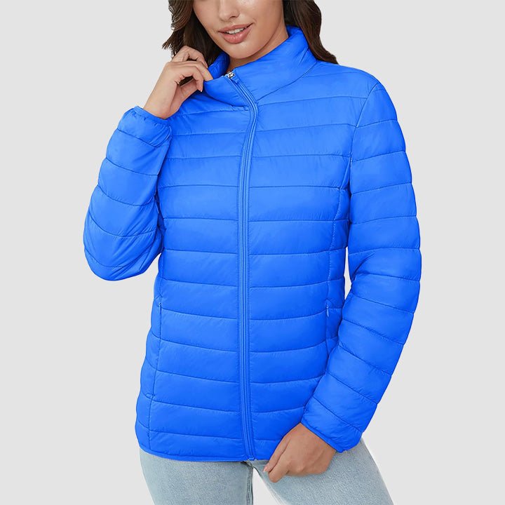 Women's Lightweight Quilted Puffer Jacket Full Zip Winter Coat - MAGCOMSEN