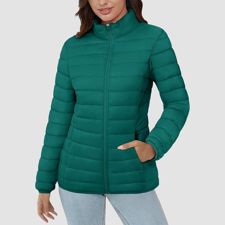 Women's Lightweight Quilted Puffer Jacket Full Zip Winter Coat - MAGCOMSEN