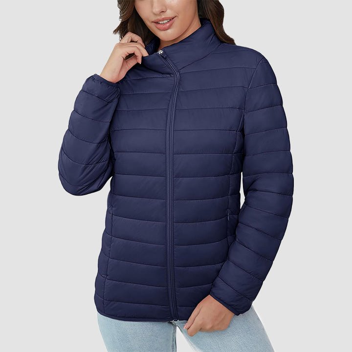 Women's Lightweight Quilted Puffer Jacket Full Zip Winter Coat - MAGCOMSEN