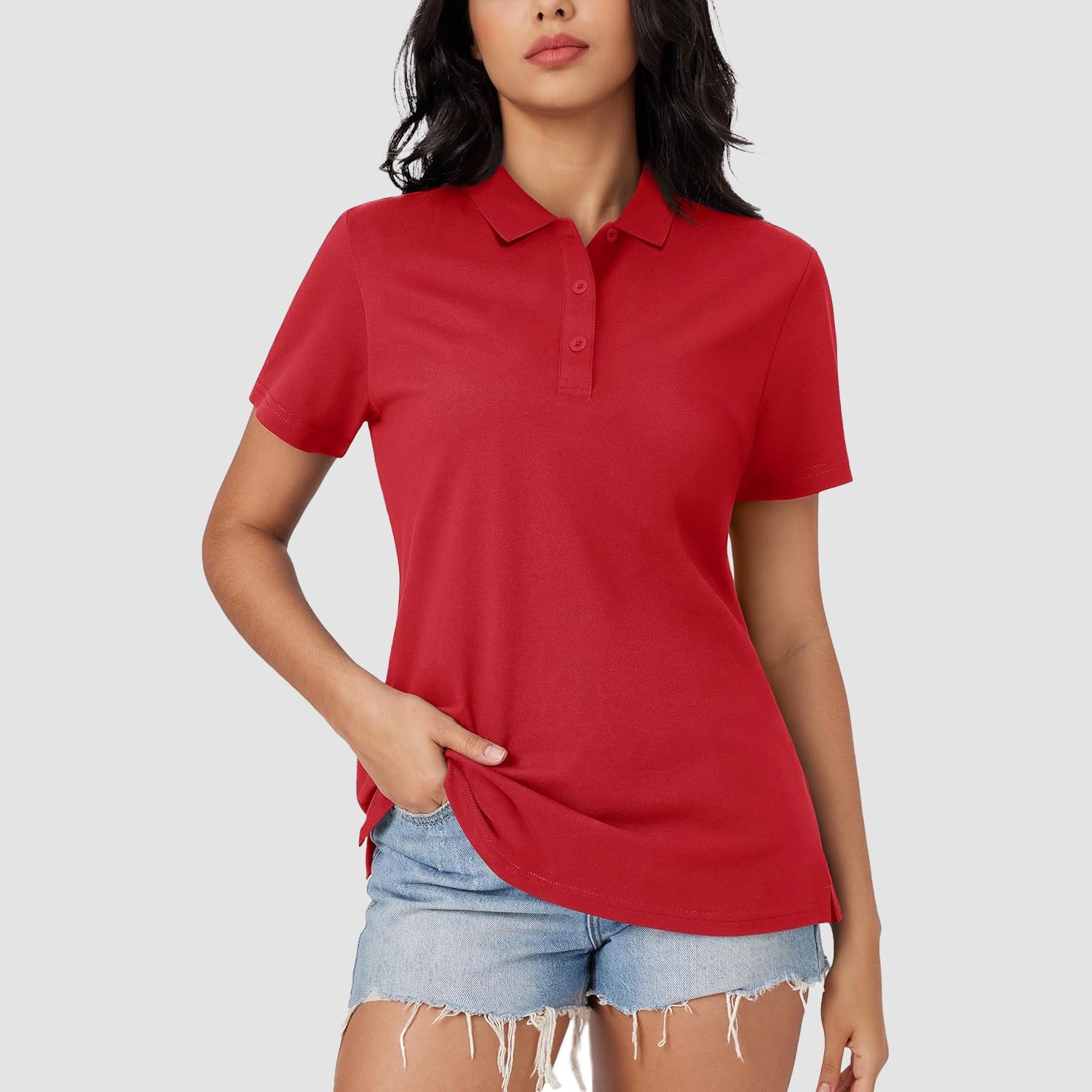 Women's Polo Shirt Cotton Summer Uniform - MAGCOMSEN