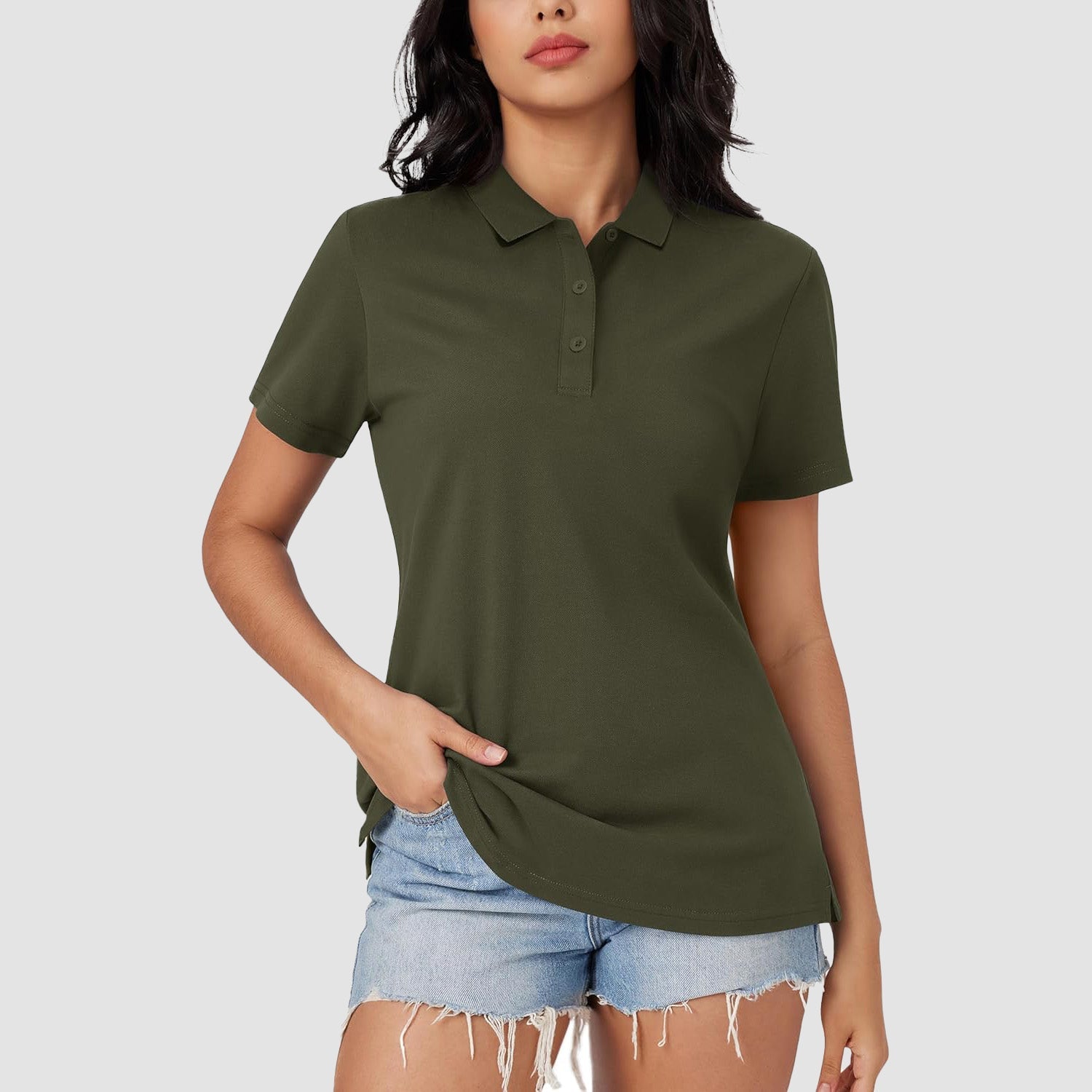 Women's Polo Shirt Cotton Summer Uniform - MAGCOMSEN