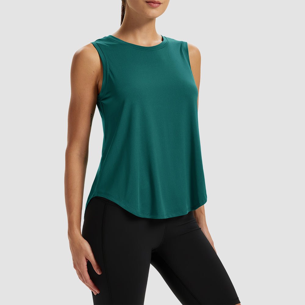 True Red Women's Quick - Dry Yoga Muscle Tank (Open Back) - MAGCOMSEN