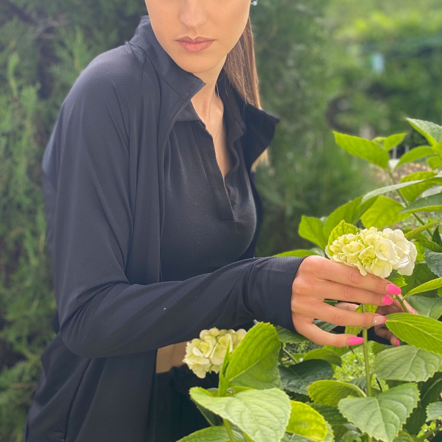 Black Women's UPF 50+ Sun Protection Tennis Jacket Long Sleeve - MAGCOMSEN