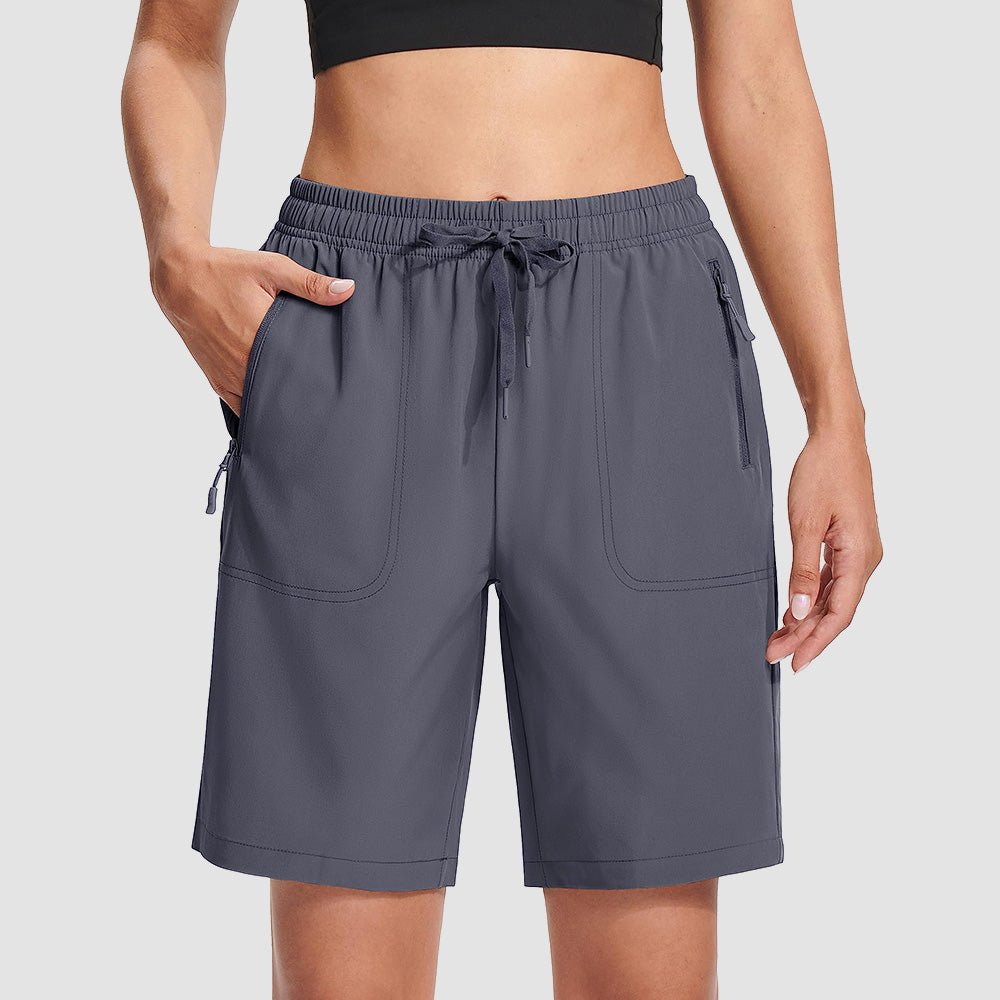 Dark Grey Women's Waterproof Sunprotection Lightweight Quick - Dry Hiking Shorts with 3 Pockets - MAGCOMSEN
