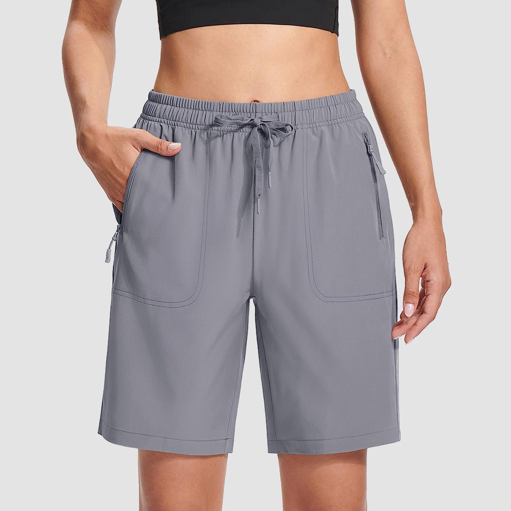 Light Grey Women's Waterproof Sunprotection Lightweight Quick - Dry Hiking Shorts with 3 Pockets - MAGCOMSEN