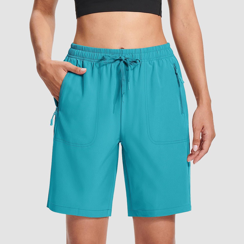 Lake Blue Women's Waterproof Sunprotection Lightweight Quick - Dry Hiking Shorts with 3 Pockets - MAGCOMSEN