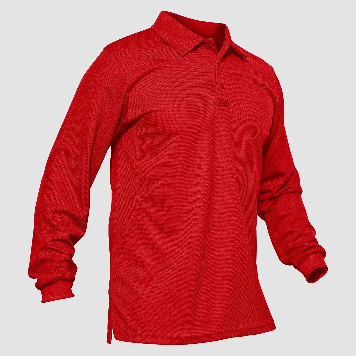 Men's Quick Dry Tactical Polo - Long Sleeve Performance Shirt Red by MAGCOMSEN #Color_Red