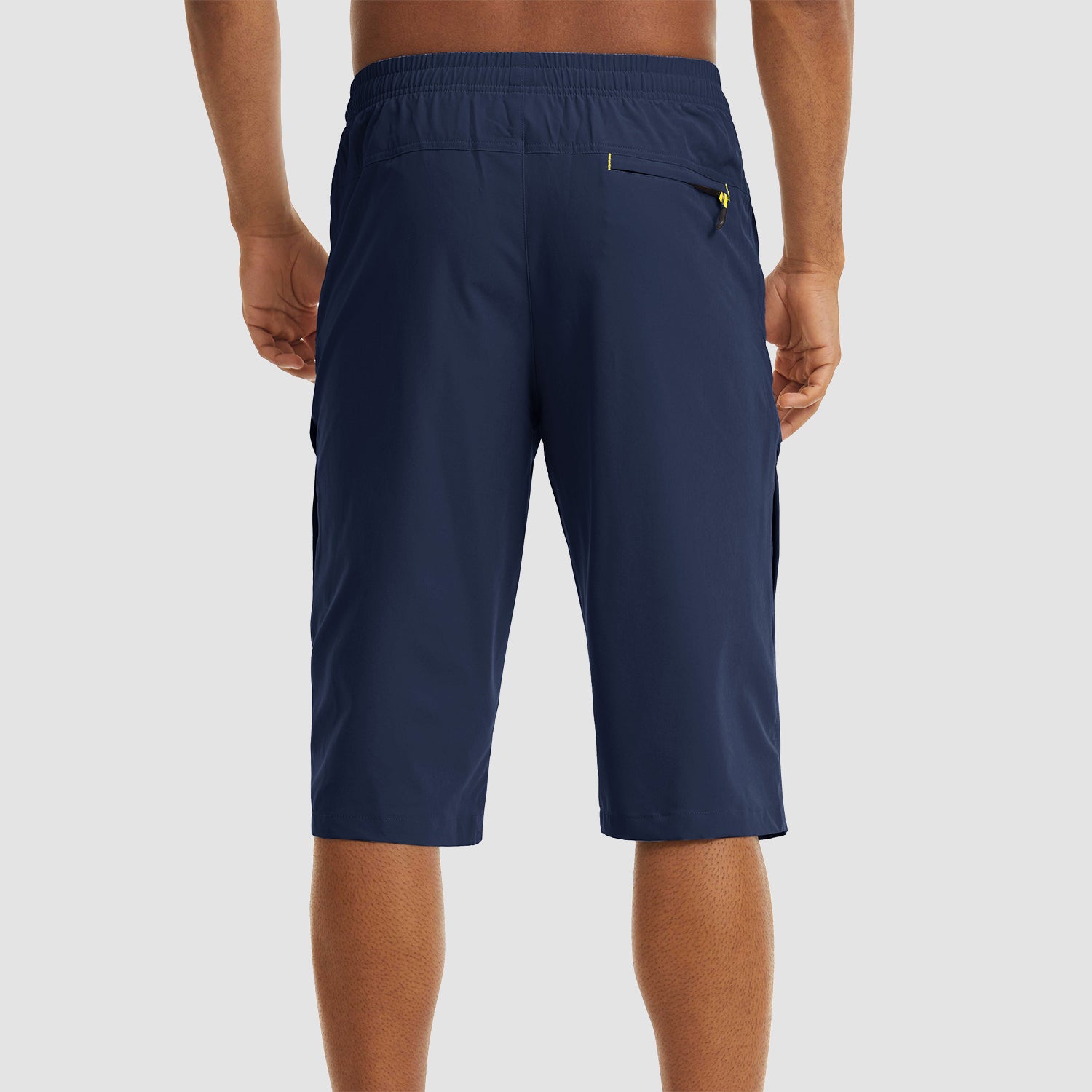 Navy Men's Quick Dry Hiking Running Shorts-MAGCOMSEN