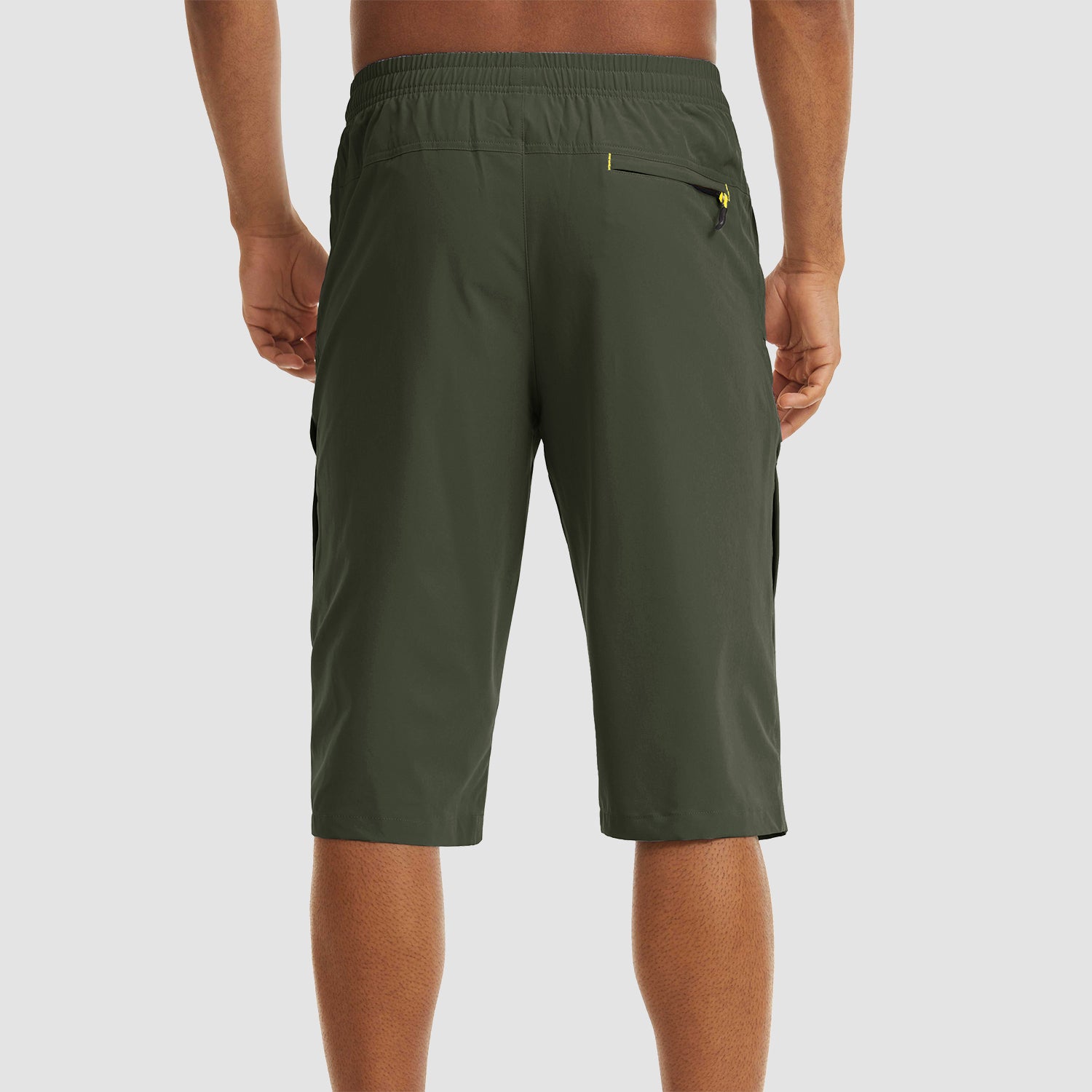 Army Green Men's Quick Dry Hiking Running Shorts-MAGCOMSEN