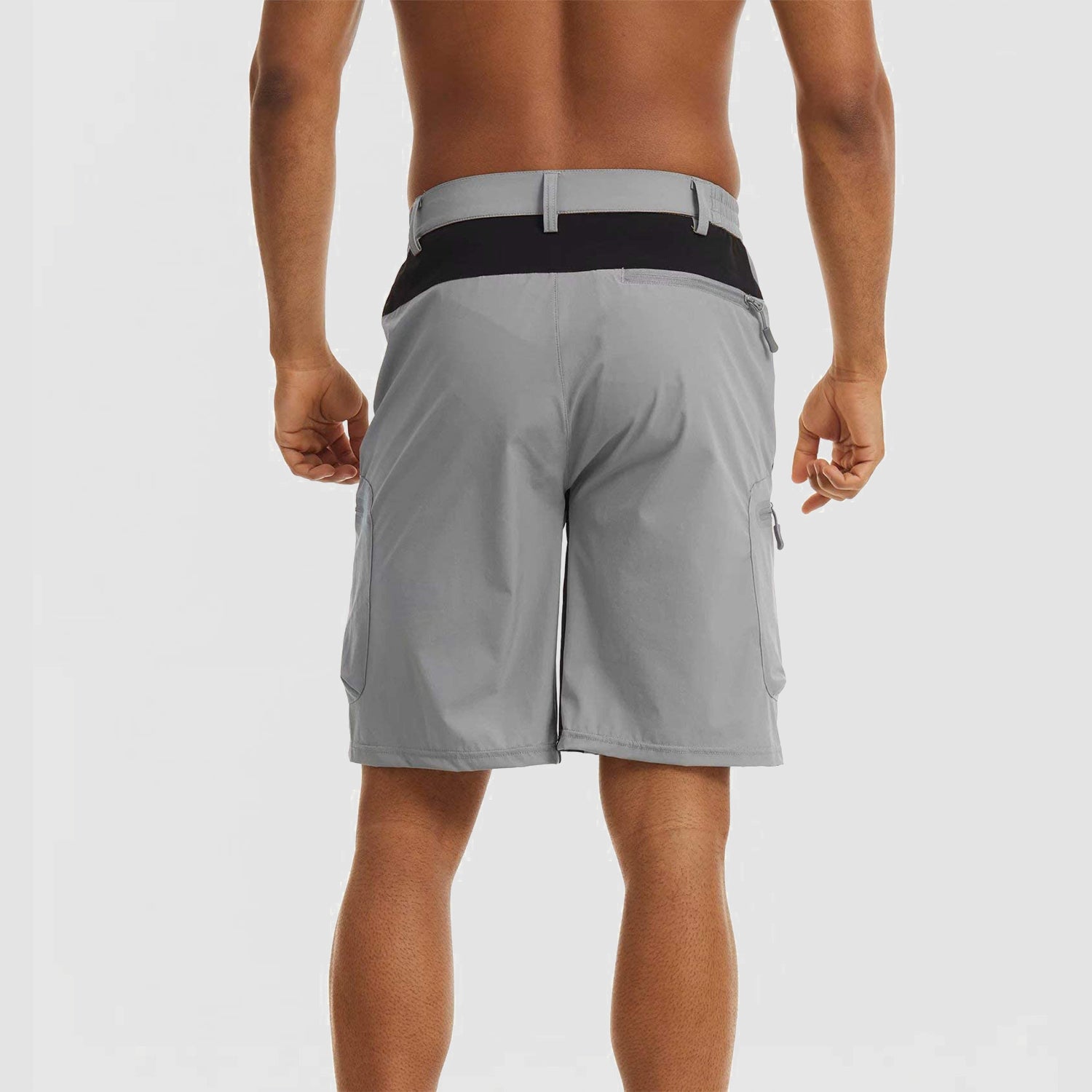 Light Grey Men's Quick Dry Cargo Shorts - MAGCOMSEN