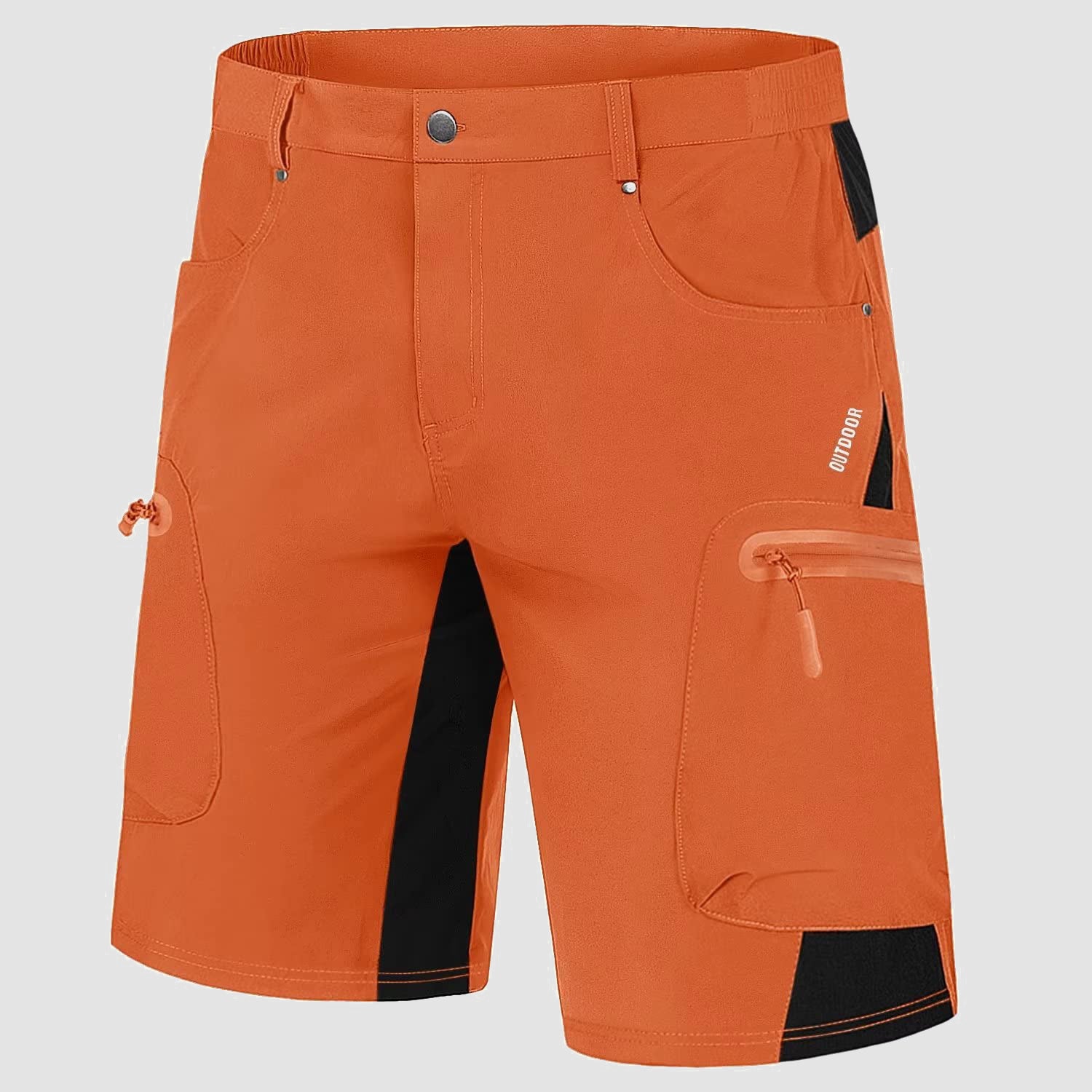 Orange Men's Quick Dry Cargo Shorts - MAGCOMSEN