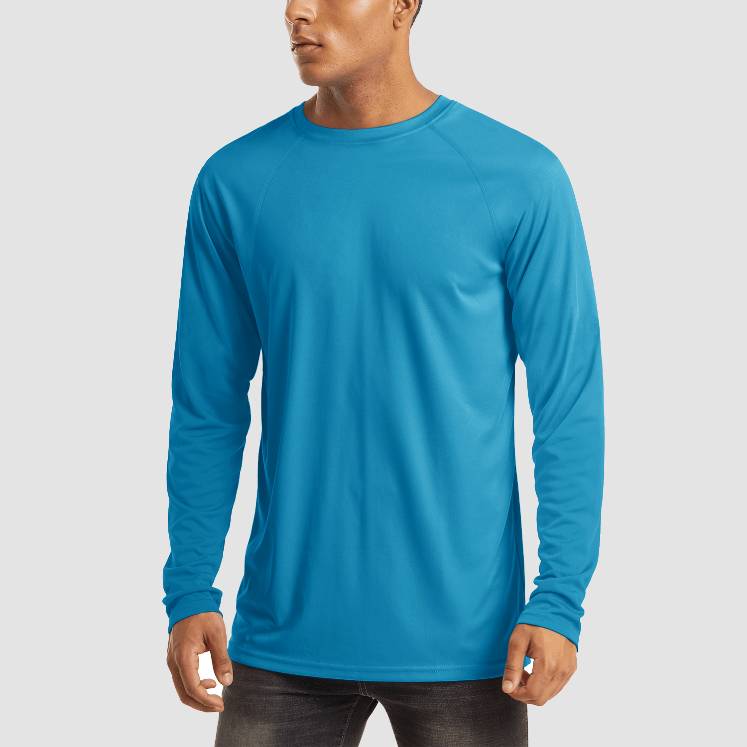 Blue Green Men's UPF 50+ Quick Dry Shirt - Sun Protection for Hiking - MAGCOMSEN