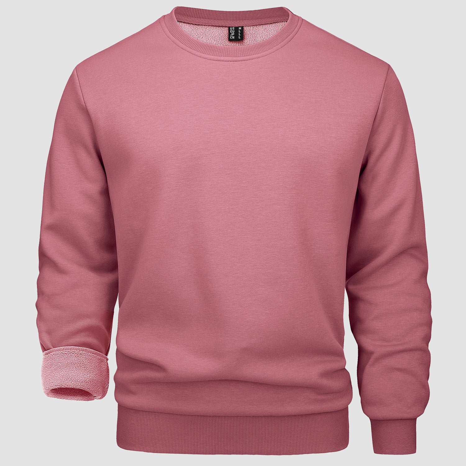 Men's Crewneck Sweatshirt Long Sleeve Casual Warm Fleece Pullover Hoodie