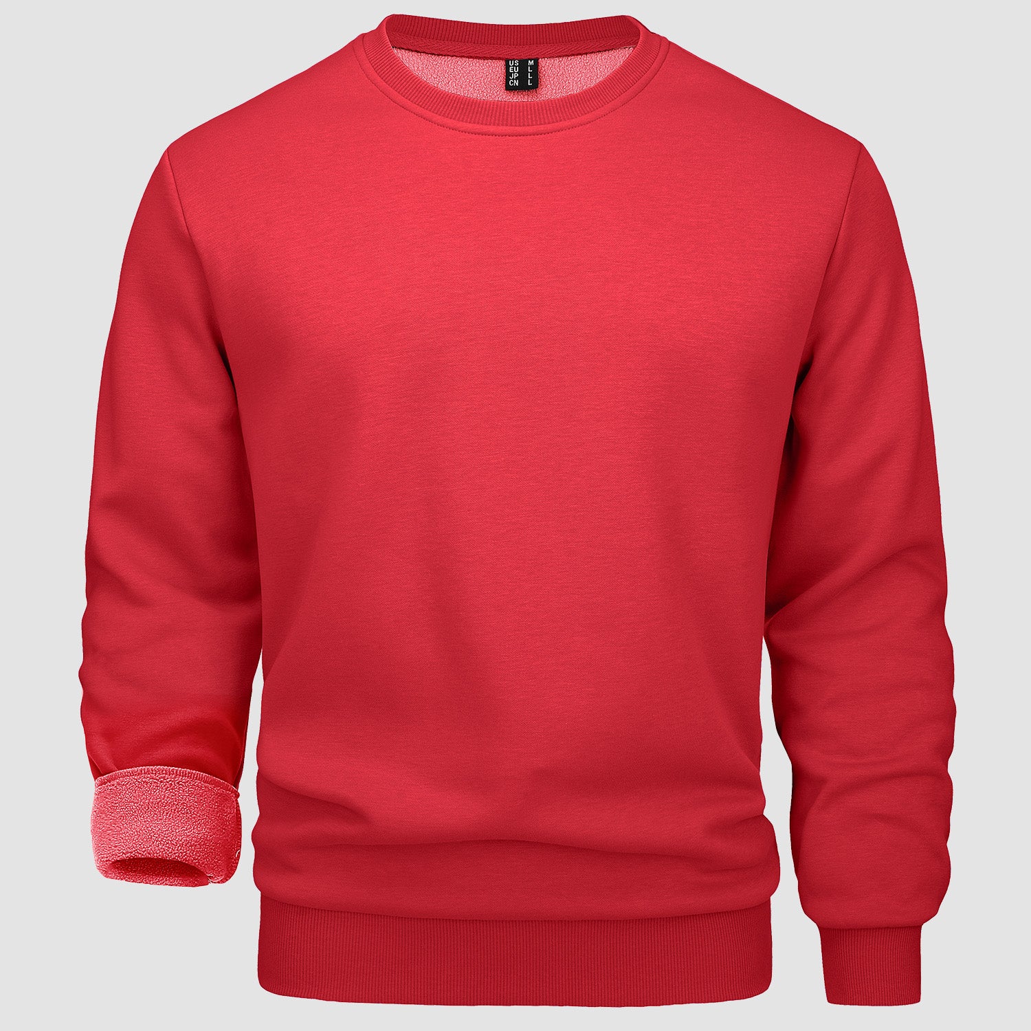 Men's Crewneck Sweatshirt Long Sleeve Casual Warm Fleece Pullover Hoodie