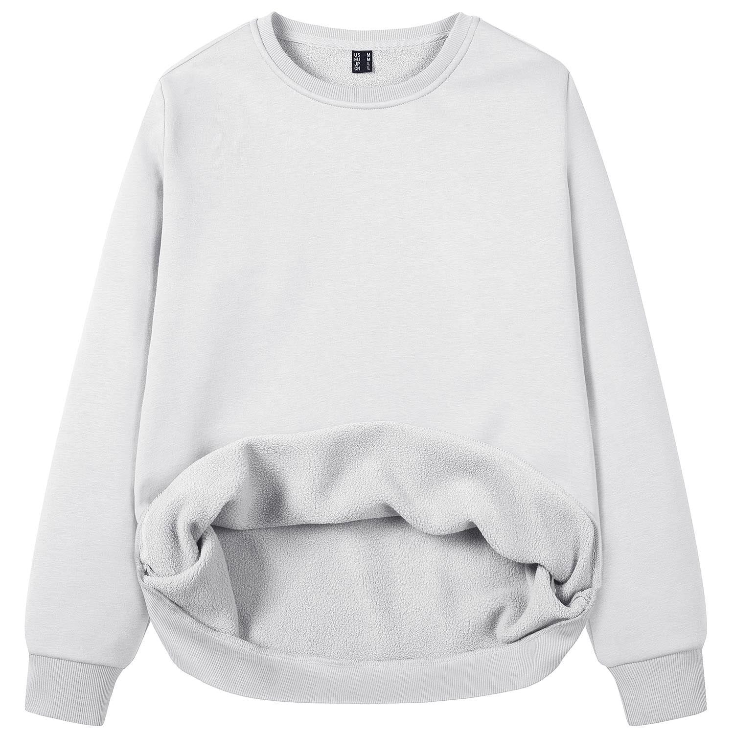 Women's Crewneck Sweatshirt Long Sleeve Casual Warm Fleece Pullover Sweater - MAGCOMSEN
