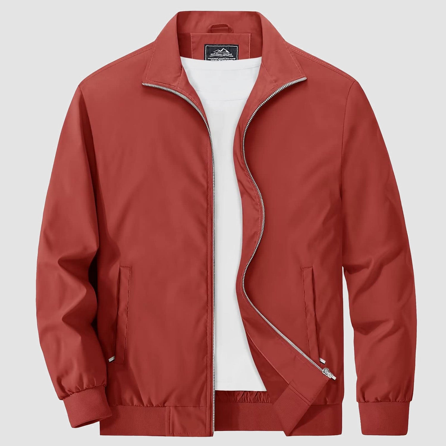 Men's Jacket Stand Collar Lightweight Windproof Outwear - MAGCOMSEN