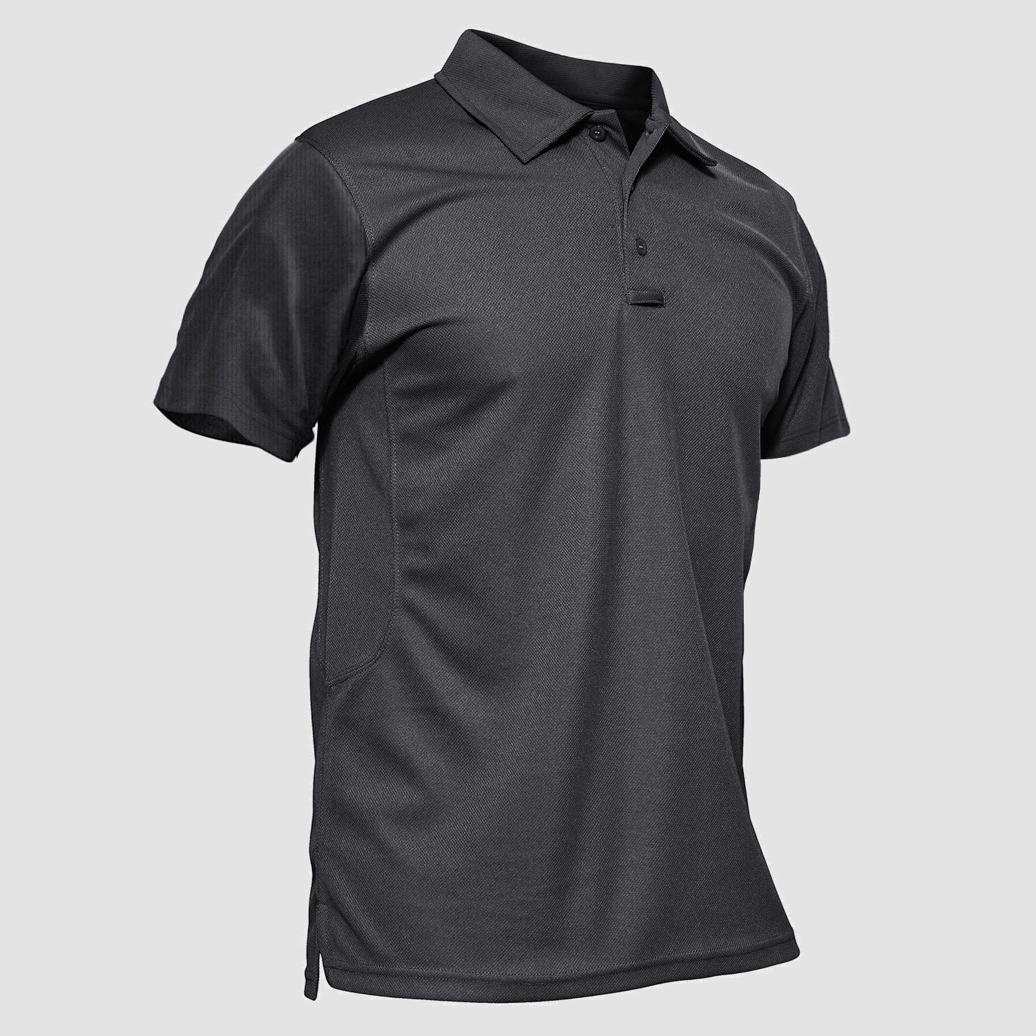 MAGCOMSEN Men's Golf Quick Dry Polo Shirt Dark Grey by MAGCOMSEN #Color_Dark Grey