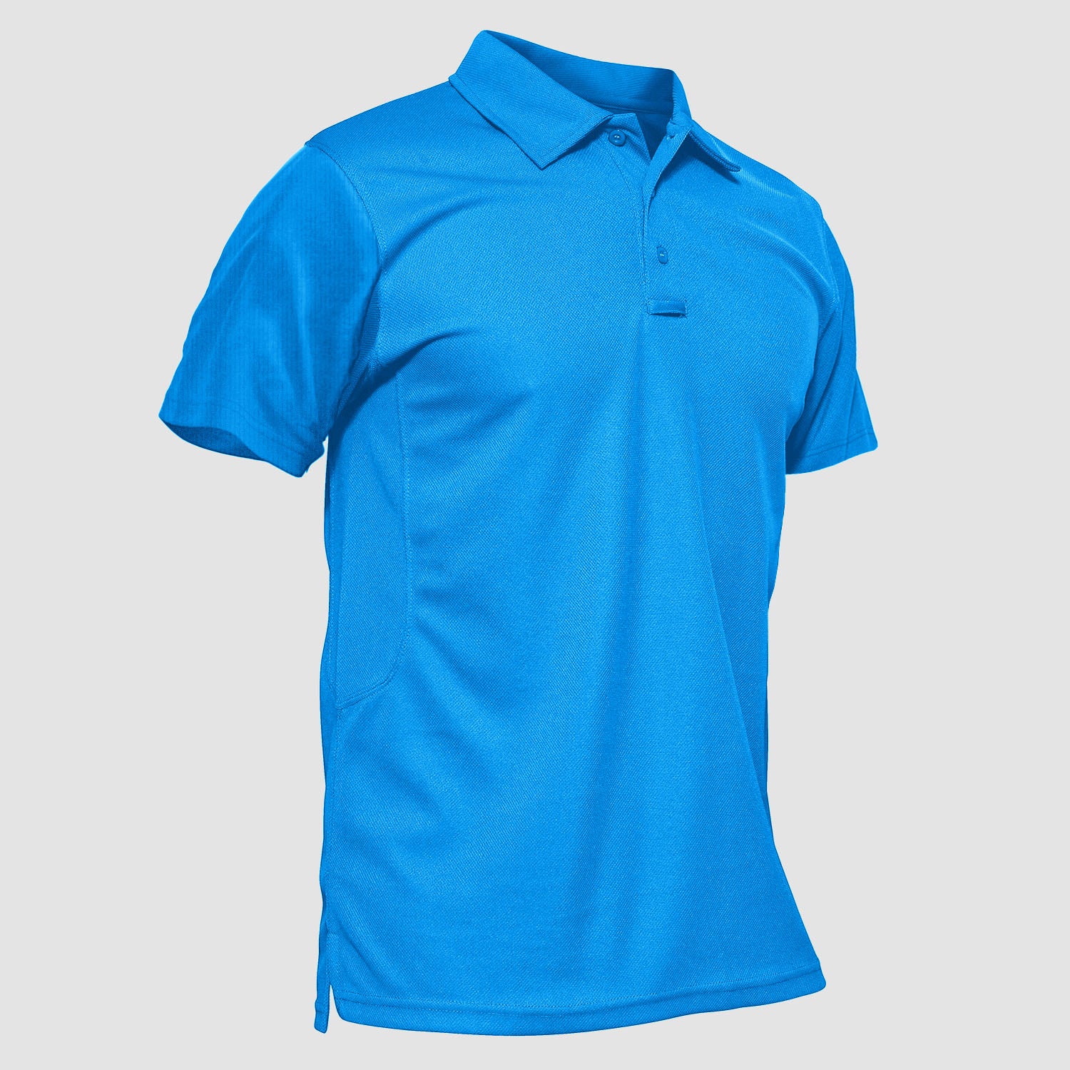MAGCOMSEN Men's Golf Quick Dry Polo Shirt Azure by MAGCOMSEN #Color_Azure