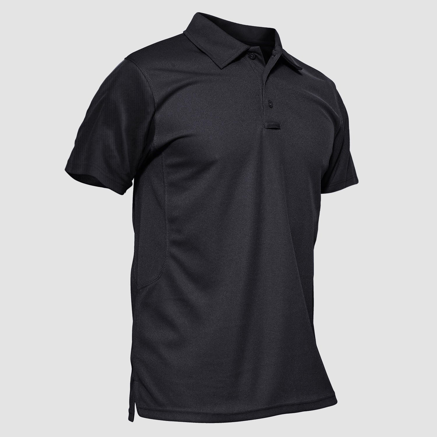 MAGCOMSEN Men's Golf Quick Dry Polo Shirt Black by MAGCOMSEN #Color_Black