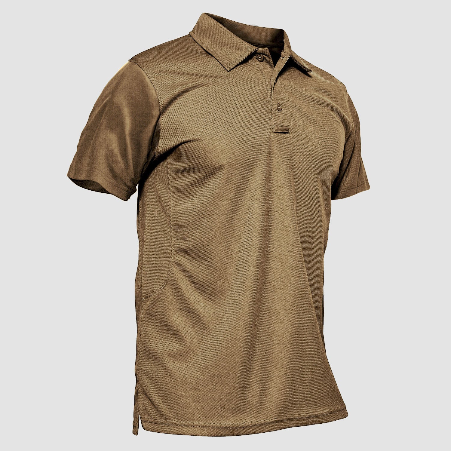 MAGCOMSEN Men's Golf Quick Dry Polo Shirt Brown by MAGCOMSEN #Color_Brown