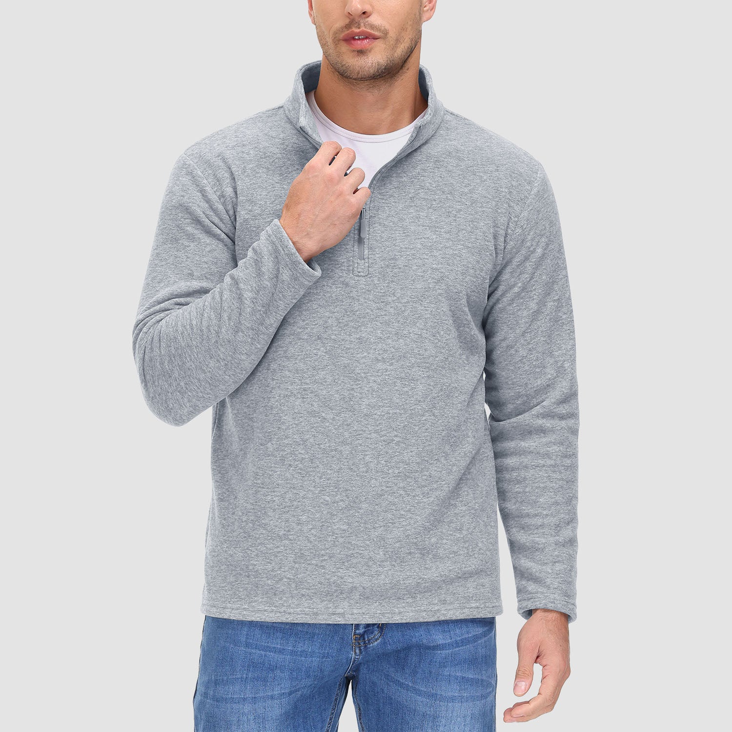 Men's 1/4 Zip Pullover Shirt Long Sleeve Sweatshirts - MAGCOMSEN
