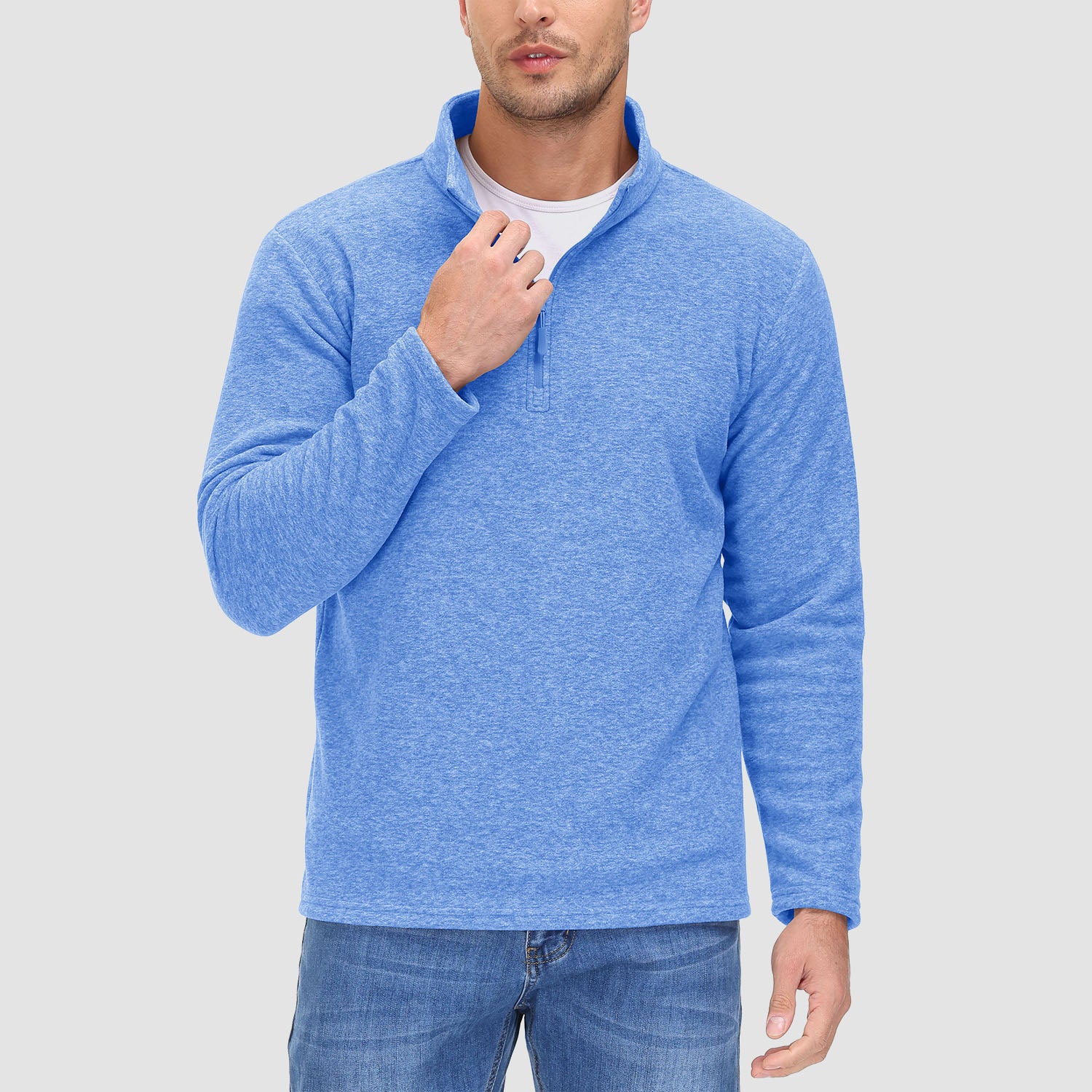 Men's 1/4 Zip Pullover Shirt Long Sleeve Sweatshirts - MAGCOMSEN