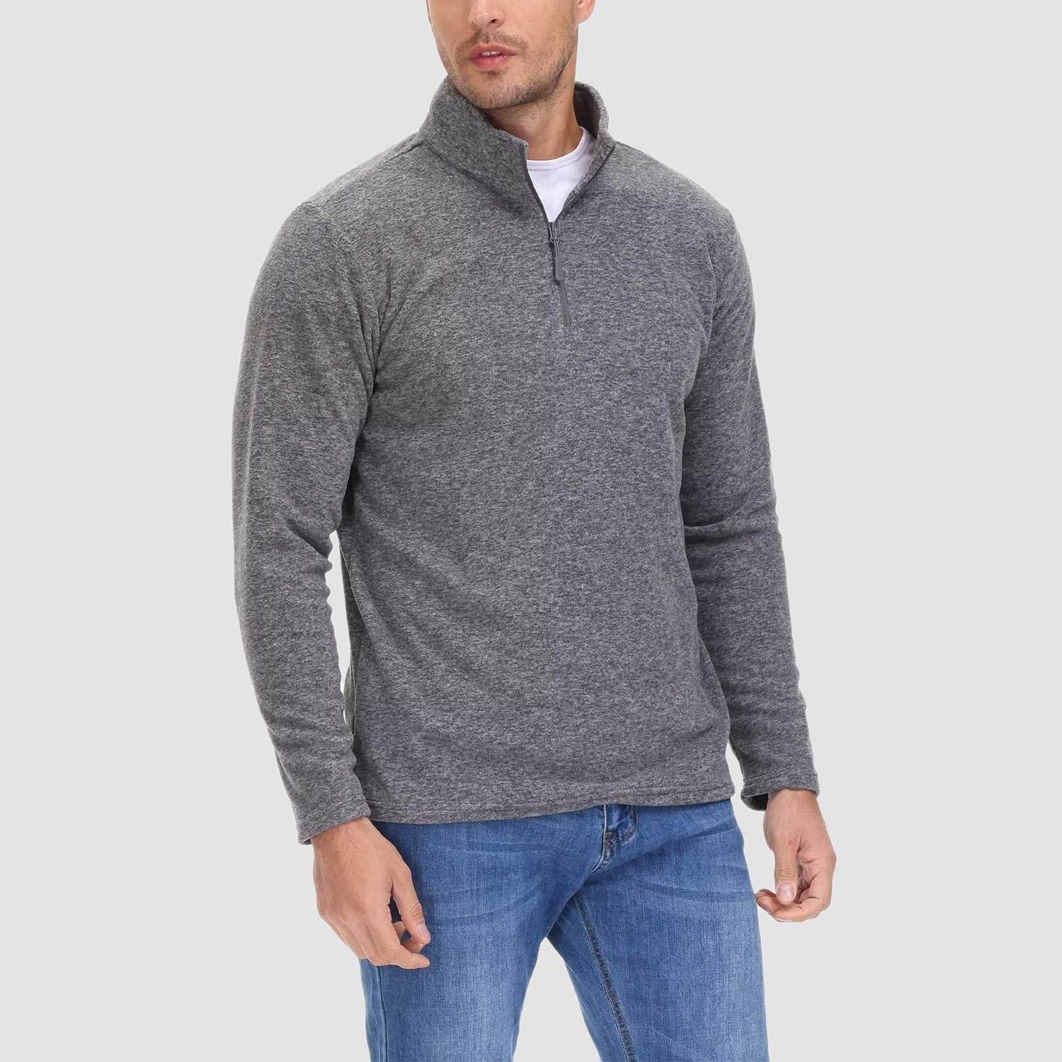 Men's 1/4 Zip Pullover Shirt Long Sleeve Sweatshirts - MAGCOMSEN