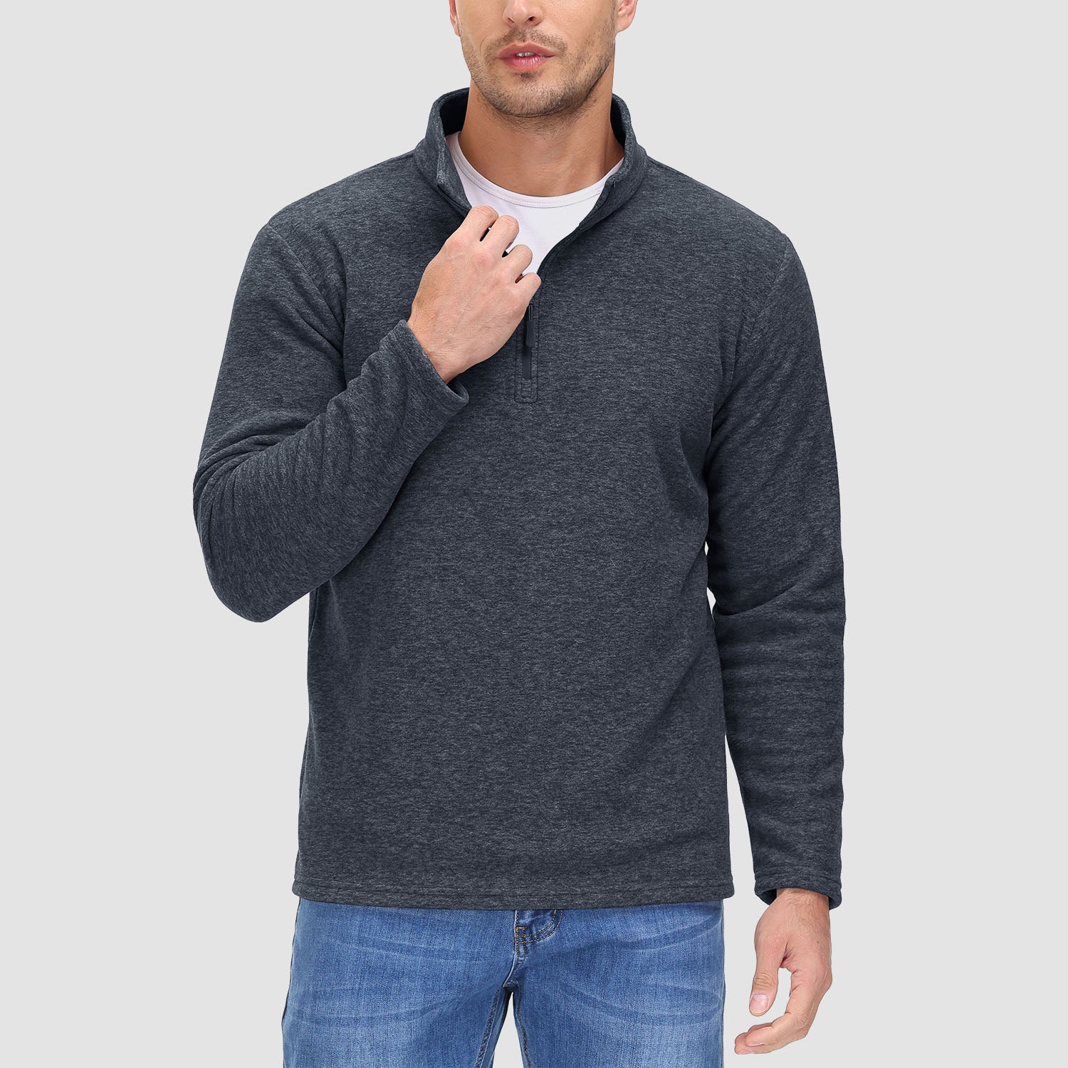 Men's 1/4 Zip Pullover Shirt Long Sleeve Sweatshirts - MAGCOMSEN