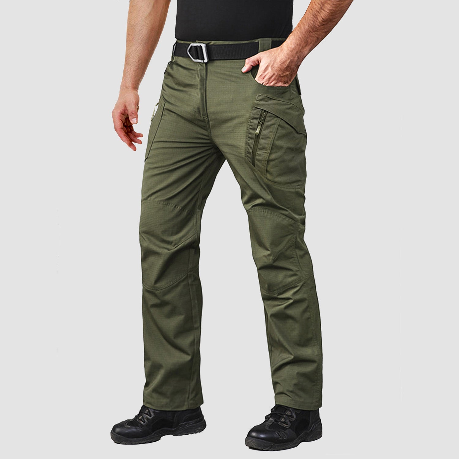 Men's Tactical Pants with 9 Pockets Rip-Stop Work Hiking Pants - MAGCOMSEN