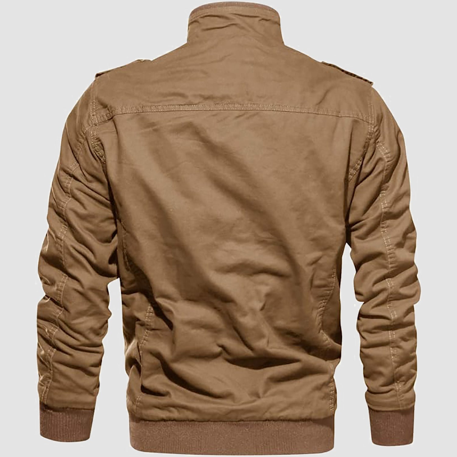 Men's Winter Cargo Jacket Military Pilot Coat Fleece Warm Stand Collar Tactical Jacket - MAGCOMSEN