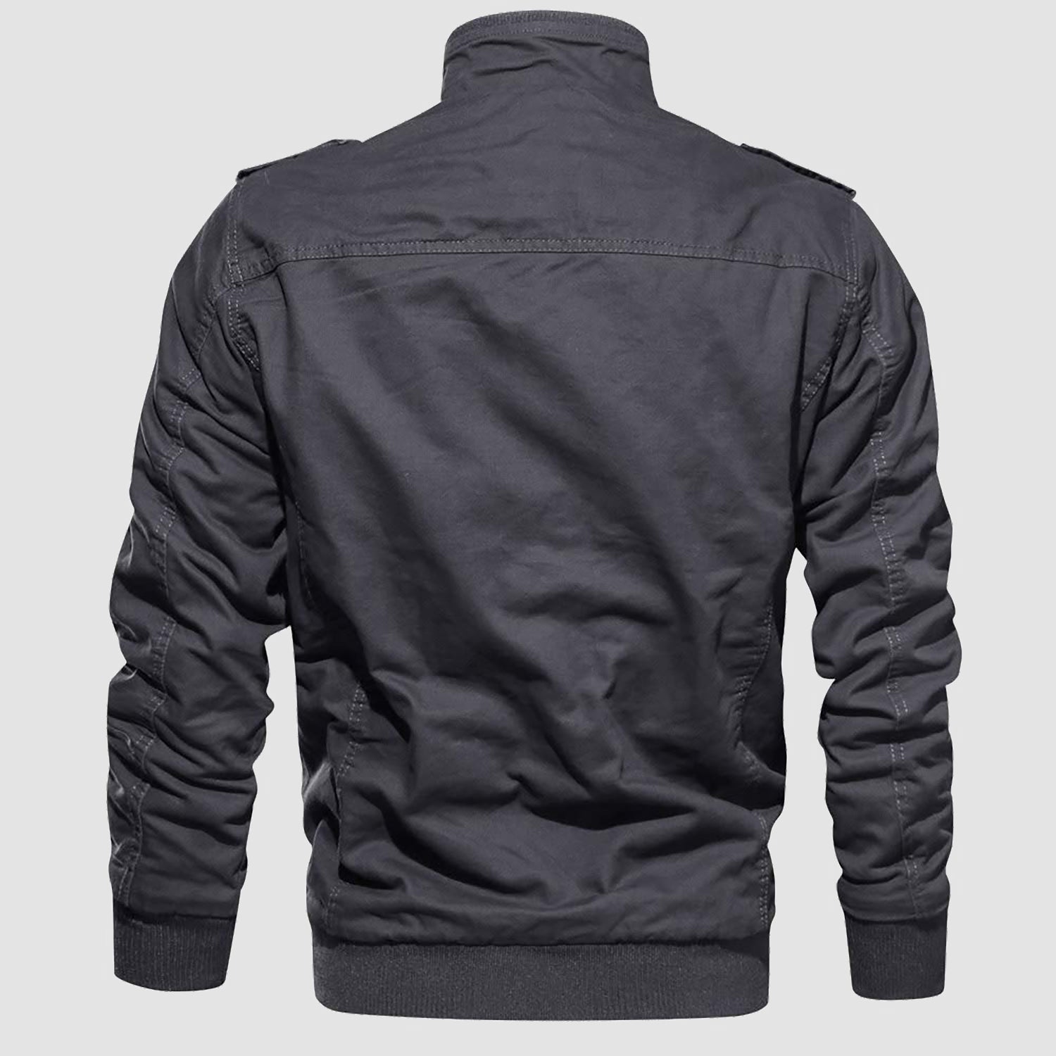 Men's Winter Cargo Jacket Military Pilot Coat Fleece Warm Stand Collar Tactical Jacket - MAGCOMSEN