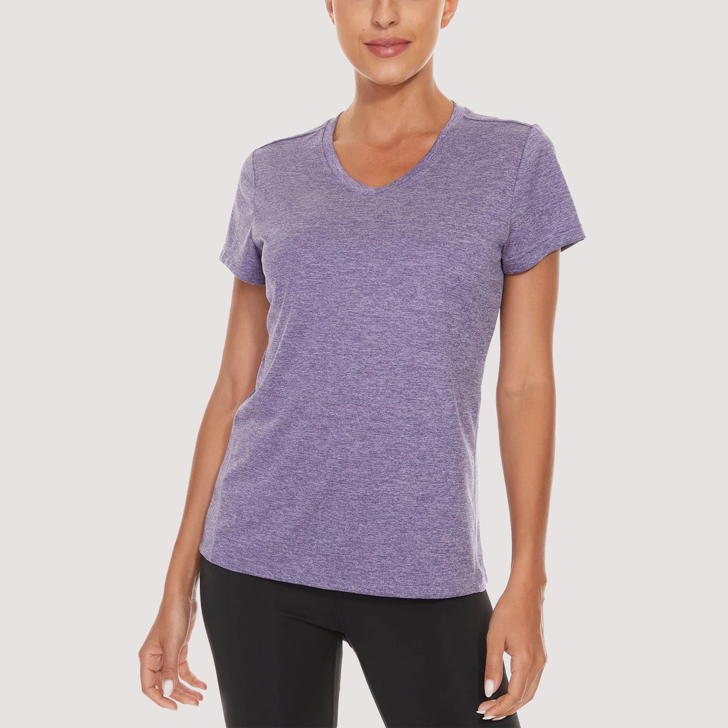 Women's Running T-Shirt Quick Dry V-Neck Yoga Top Tee Shirts