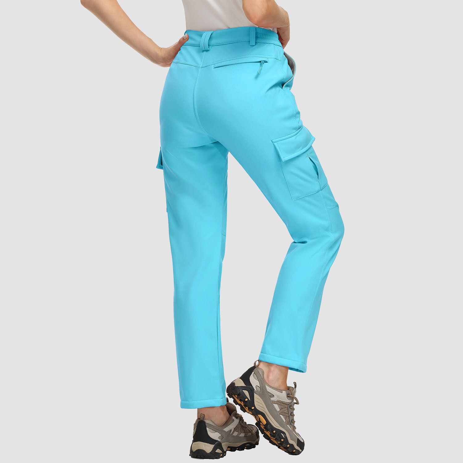 Women's Fleece Lined Softshell Pants Water-resistant Hiking Pants - MAGCOMSEN