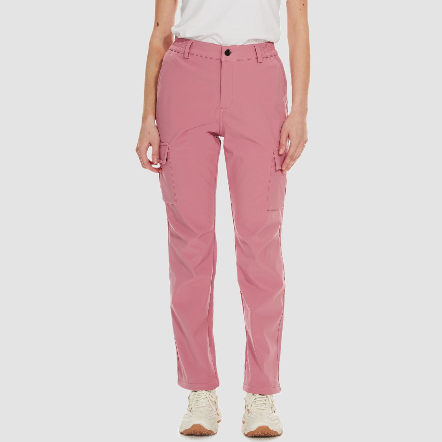 Women's Fleece Lined Softshell Pants Water-resistant Hiking Pants - MAGCOMSEN