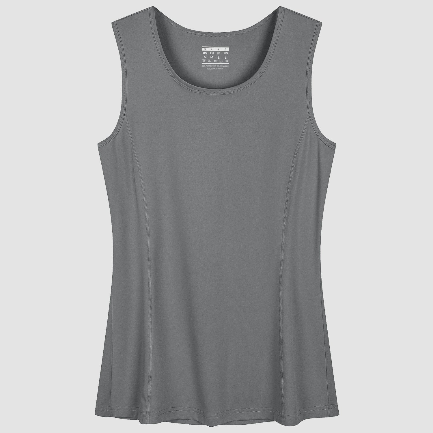 Women's UPF 80+ Tank Top - Quick Dry Workout & Outdoor Dark Grey by MAGCOMSEN #Color_Dark Grey
