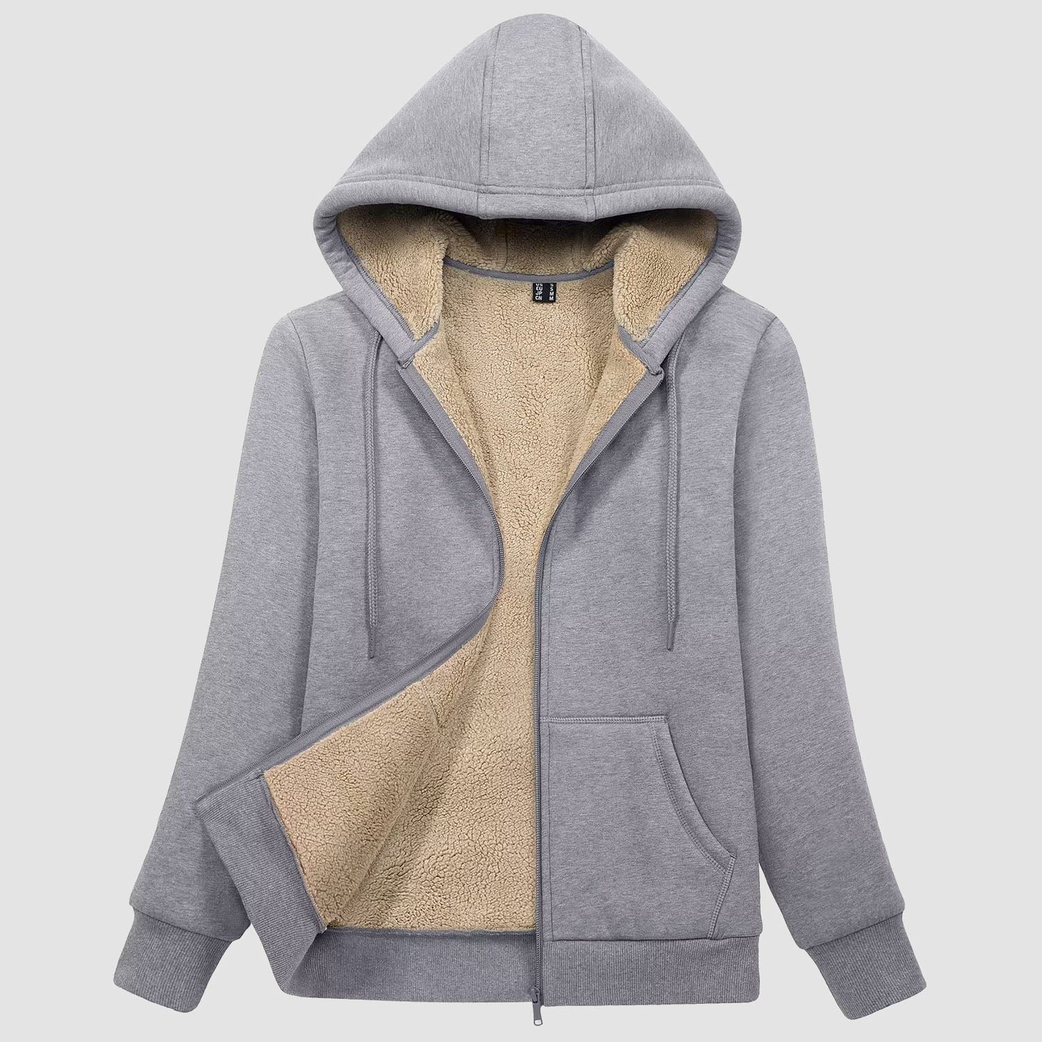 Women's Zip-Up Sherpa Lined Fleece Hoodie Jacket - MAGCOMSEN